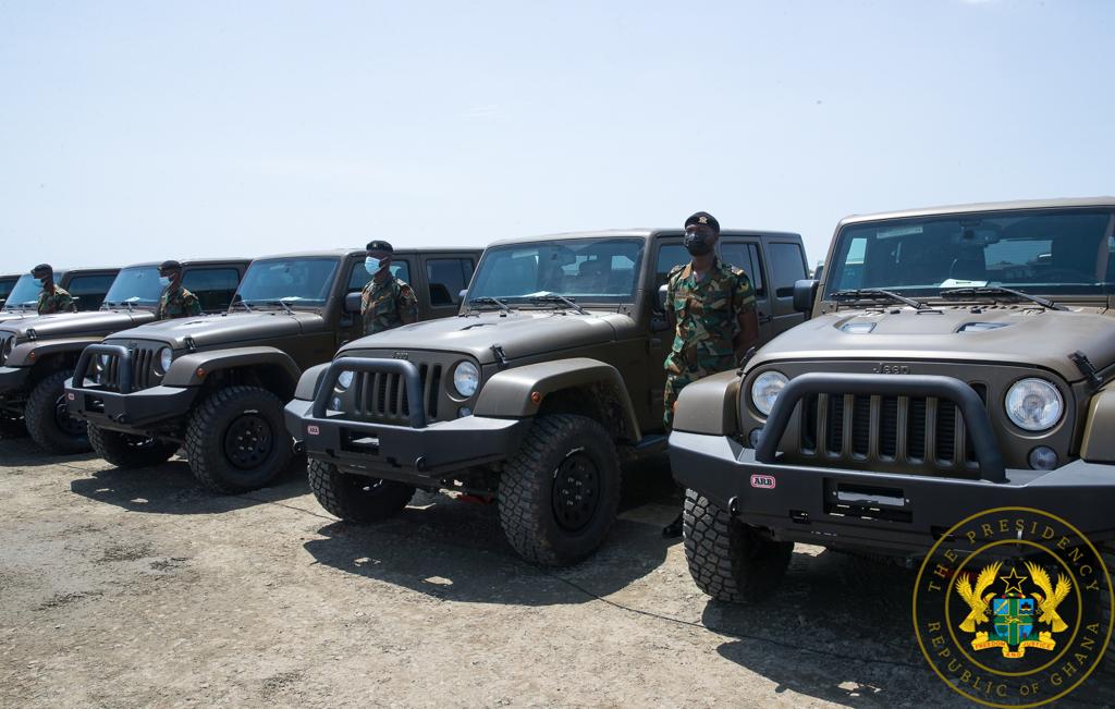 Akufo-Addo presents 50 vehicles to army; cuts sod for US$24.8 million housing project