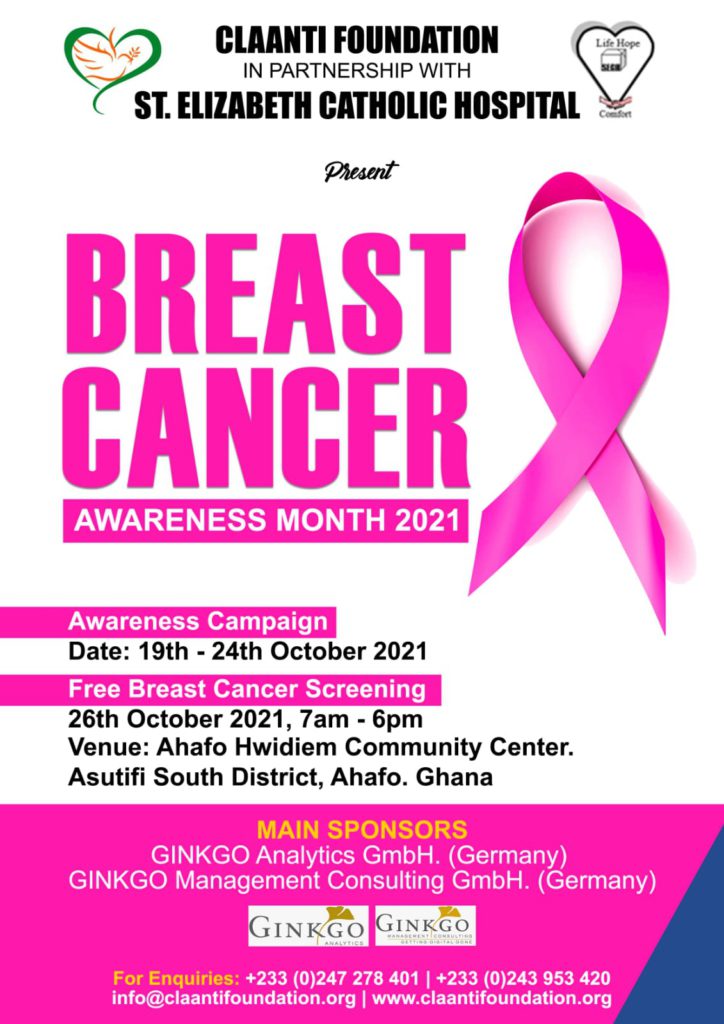 Claanti Foundation embarks on breast cancer awareness, screening in Ahafo region