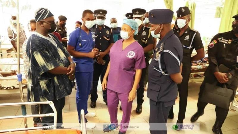 IGP visits Police officers involved in Walewale-Bolgatanga accident