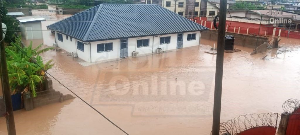 Parts of Cape Coast, Accra flooded after heavy rains
