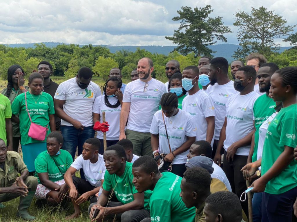 Advans Ghana plants 1,100 trees to reverse impact of climate change