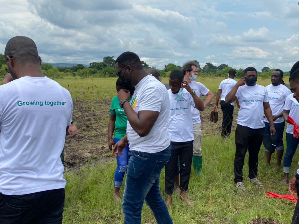 Advans Ghana plants 1,100 trees to reverse impact of climate change