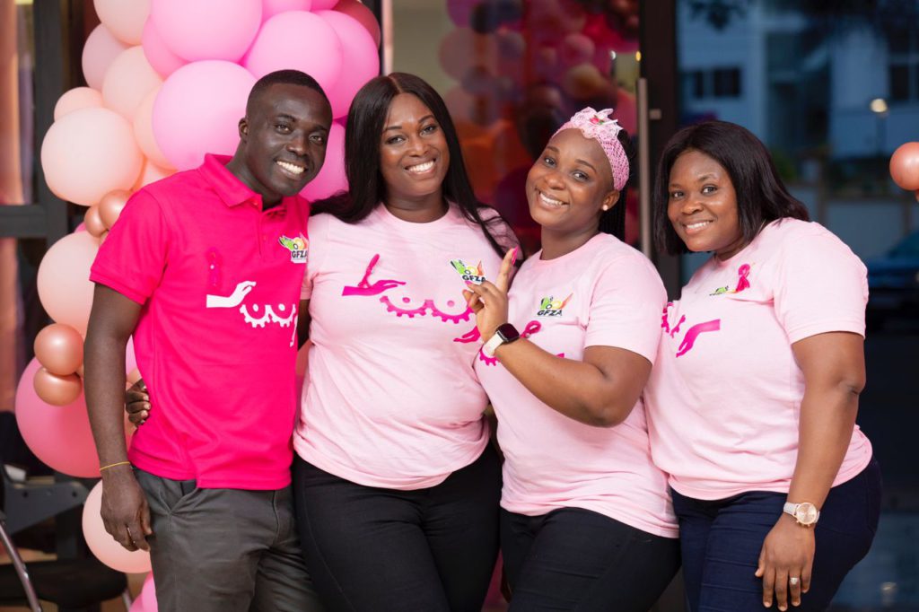 Ghana Free Zones Authority CEO leads staff on Breast Cancer awareness campaign