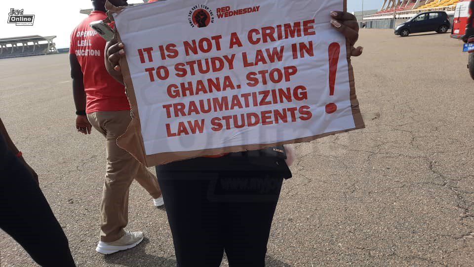 Law students protest in Accra over entrance exam saga