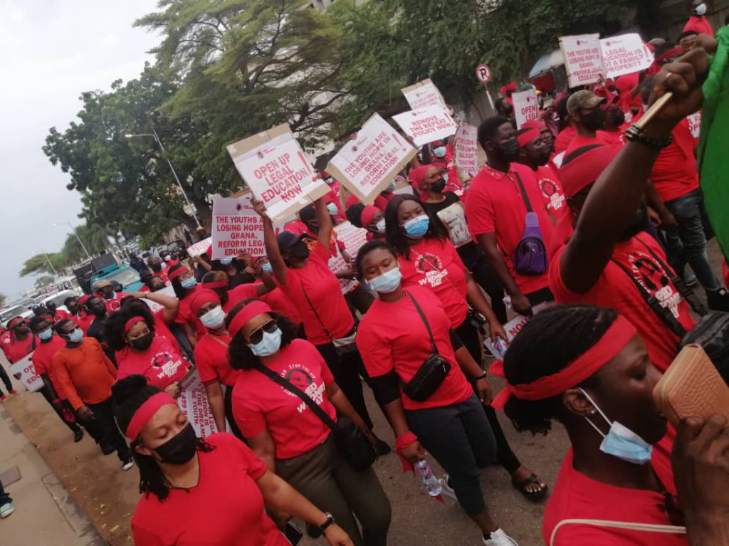 Law School Director must resign, GLC dissolved - Sosu demands as students protest exams saga Law School Director must resign, GLC dissolved - Sosu demands as students protest exams saga