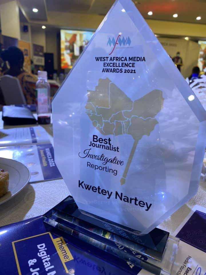 JoyNews' Kwetey Nartey wins big at 2021 West Africa Media Excellence Awards