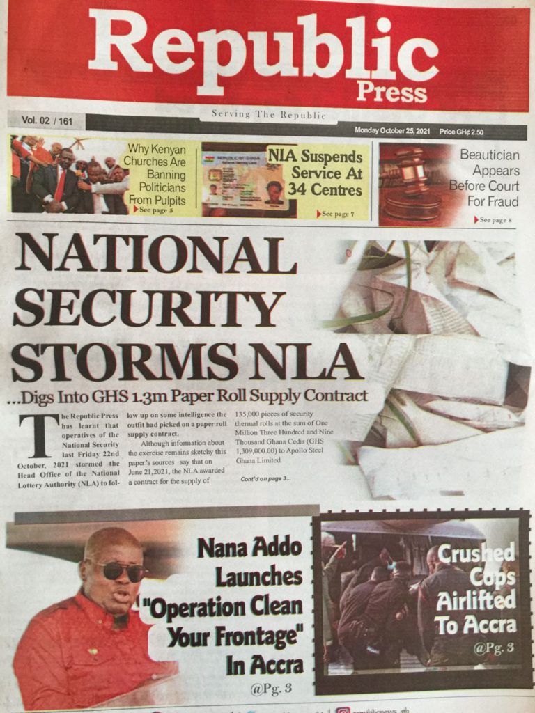 Today's front pages: Monday, October 25, 2021 Today's front pages: Monday, October 25, 2021