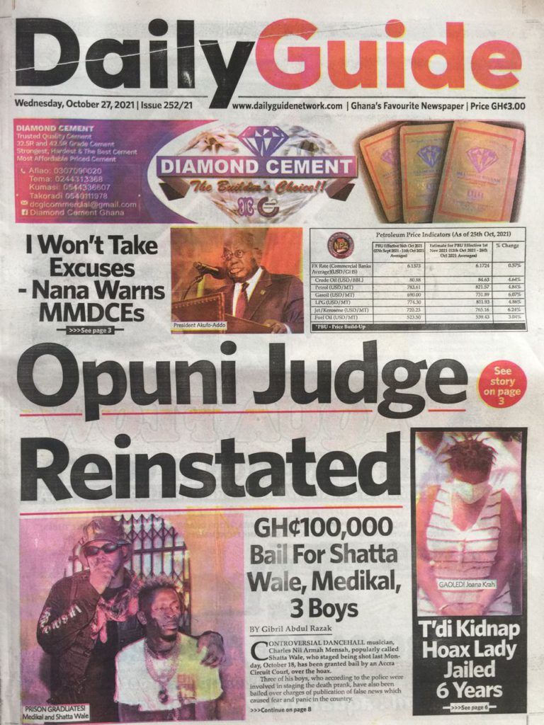 Today's front pages: Wednesday, October 27, 2021 Today's front pages: Wednesday, October 27, 2021