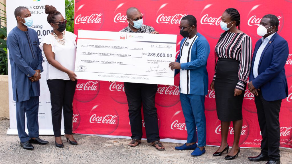 Coca-Cola Ghana makes fourth donation to Ghana Covid-19 Private Sector Fund