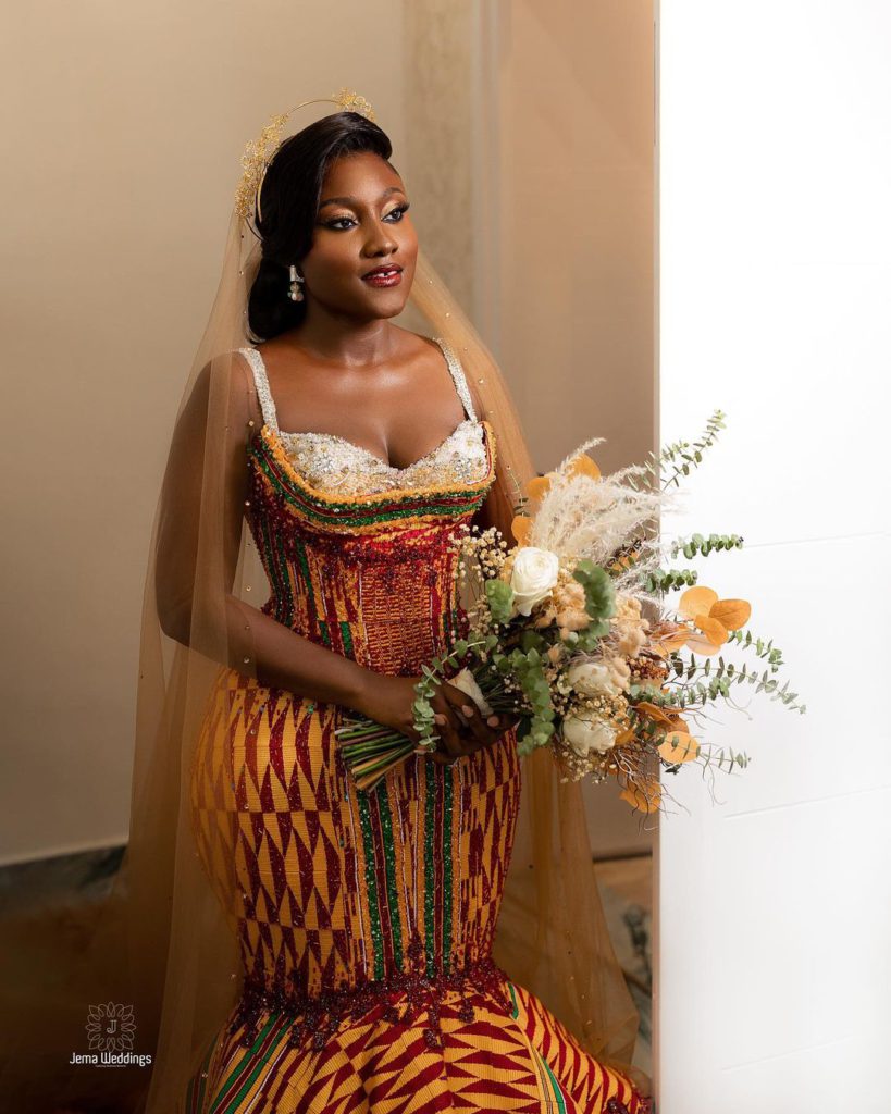 Adinkra Pie CEO ties the knot in Kente embellished wedding