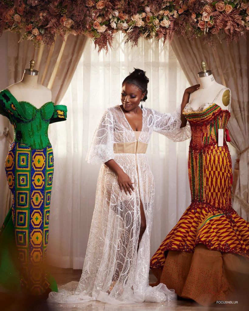 Adinkra Pie CEO ties the knot in Kente embellished wedding