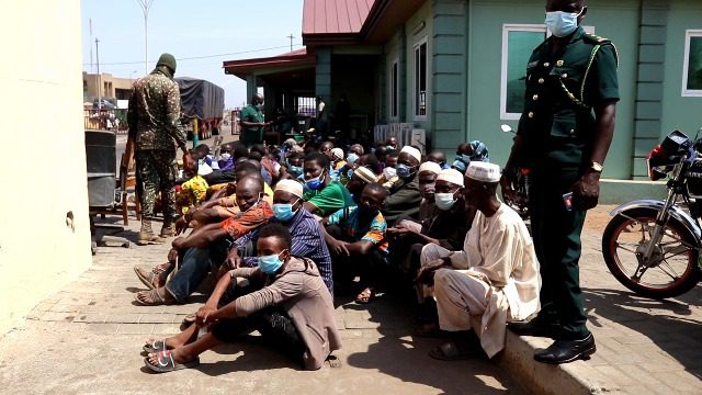 Buses carrying 202 foreigners intercepted at Aflao Buses carrying 202 foreigners intercepted at Aflao