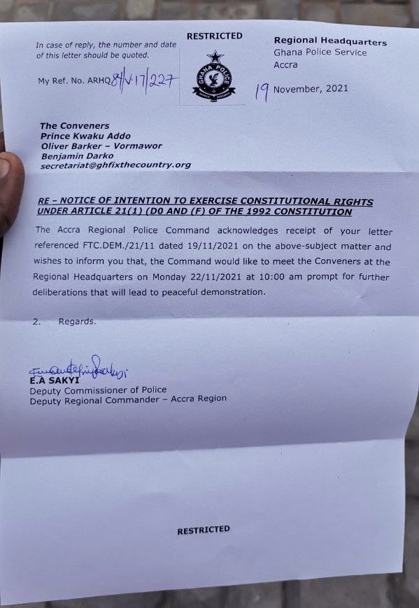 Police to meet FixTheCountry convenors on Monday over planned demo against 2022 budget Police to meet FixTheCountry convenors on Monday over planned demo against 2022 budget