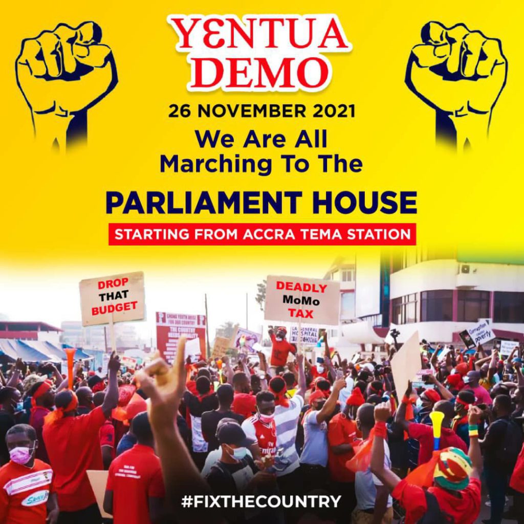 #FixTheCountry to embark on 'Yentua Demo' over E-levy, other taxes in 2022 Budget