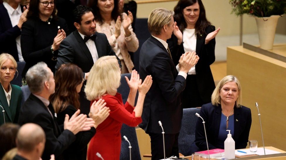Sweden votes in Magdalena Andersson as first female PM