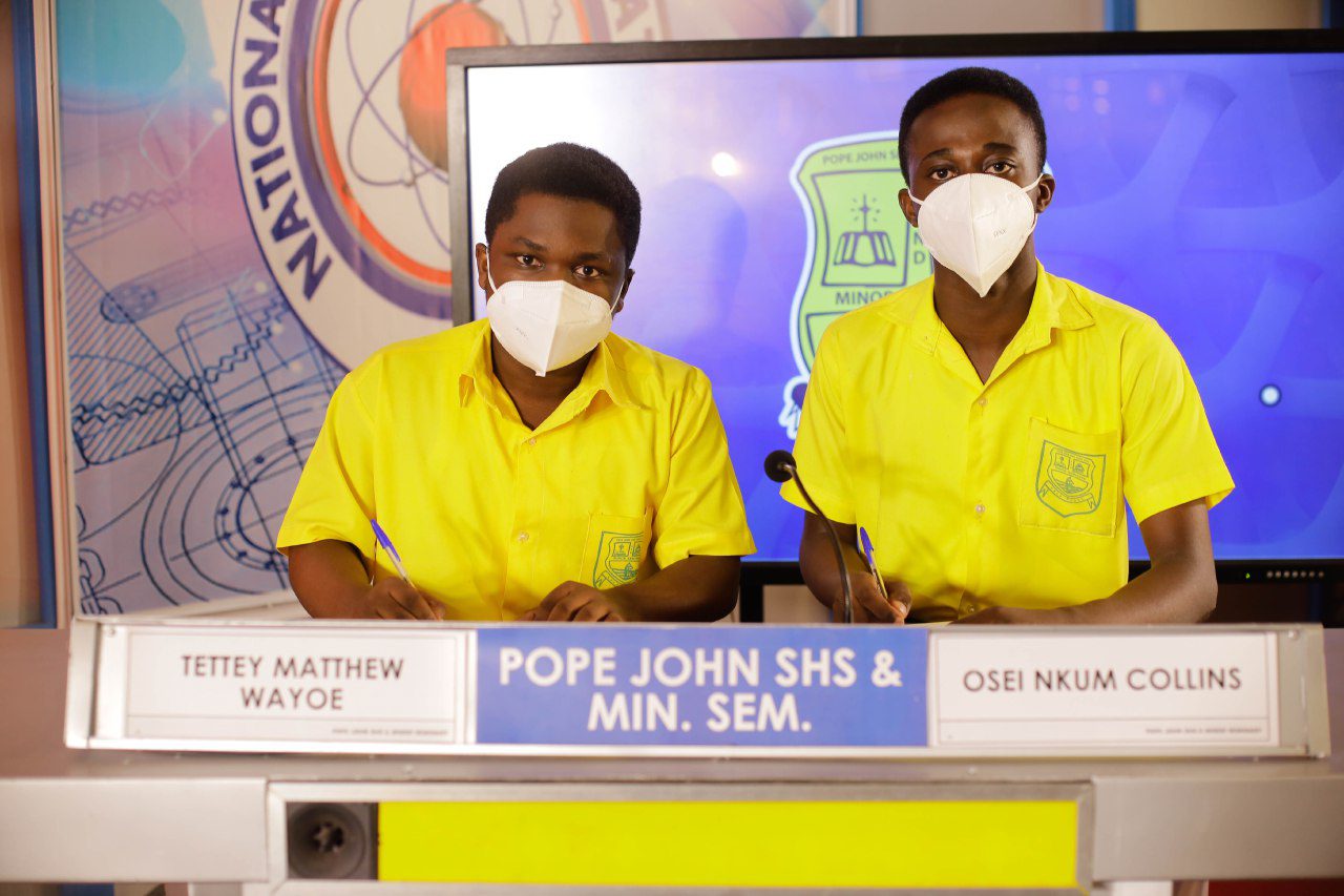 NSMQ 2021 Pope John SHS beats Mawuli School to qualify for quarter