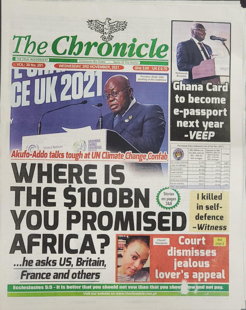 Today's frontpages: Wednesday November 3, 2021 Today's frontpages: Wednesday November 3, 2021
