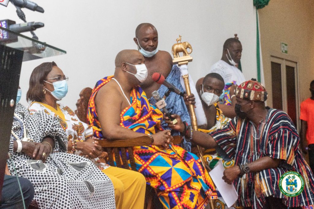 Ga Mantse visits AMA, pledges support to a clean Accra