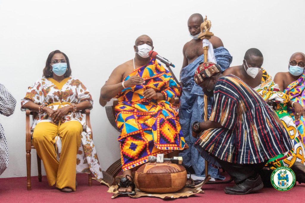 Ga Mantse visits AMA, pledges support to a clean Accra Ga Mantse visits AMA, pledges support to a clean Accra