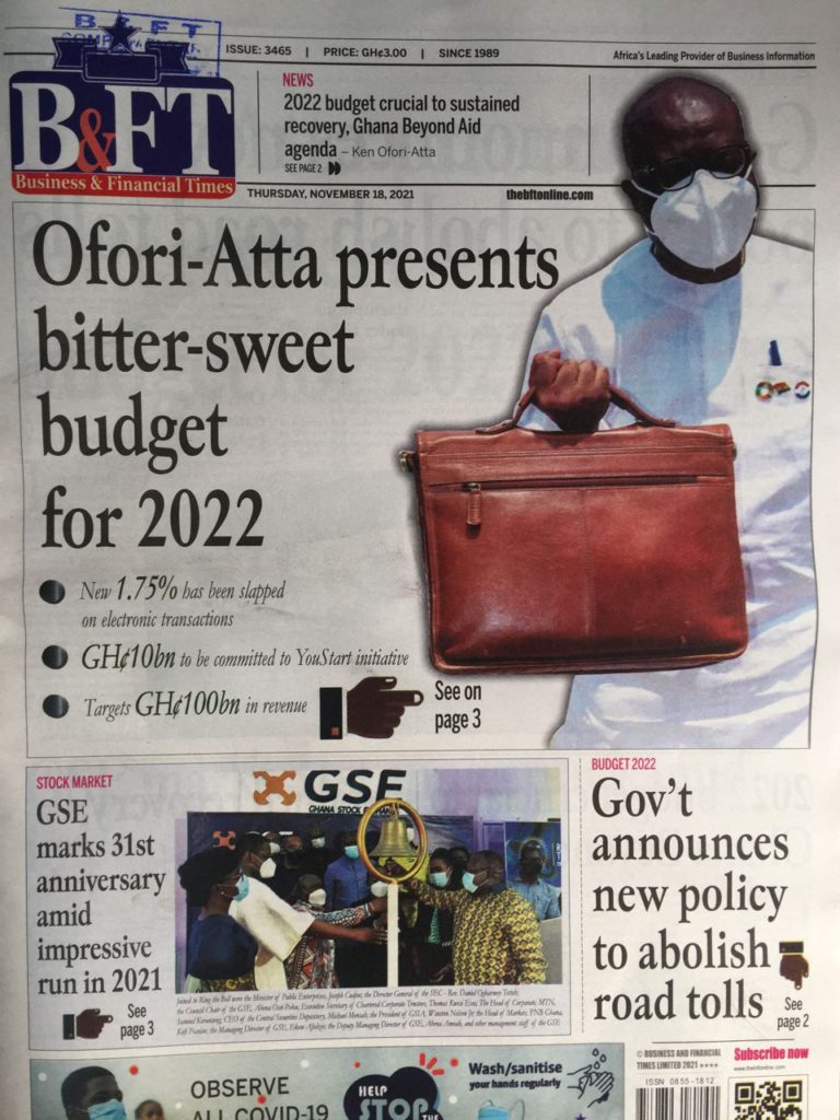 Today's front pages: Thursday, November 18, 2021 Today's front pages: Thursday, November 18, 2021