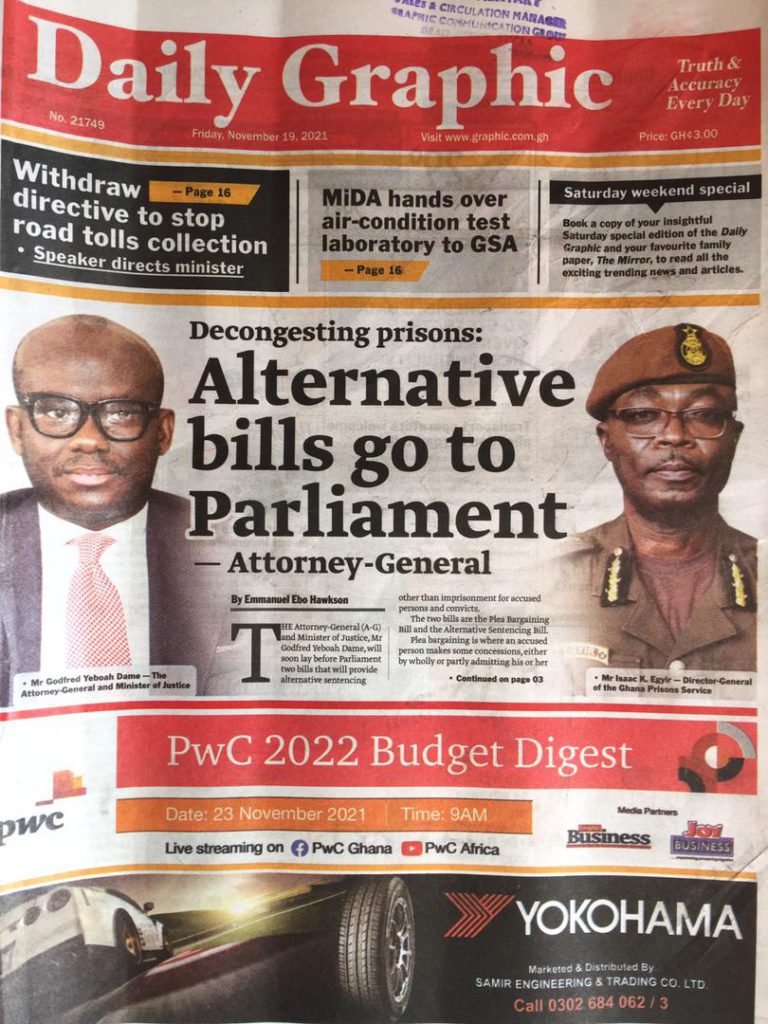 Today's front pages: Friday, November 19, 2021 Today's front pages: Friday, November 19, 2021