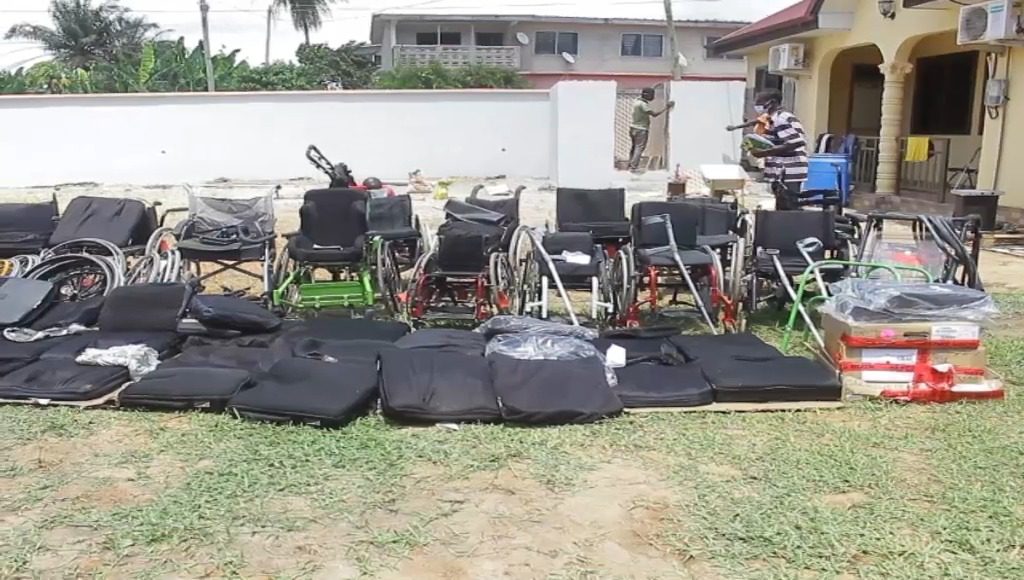 Onuado Foundation donates wheel chairs to physically challenged persons in Cape Coast