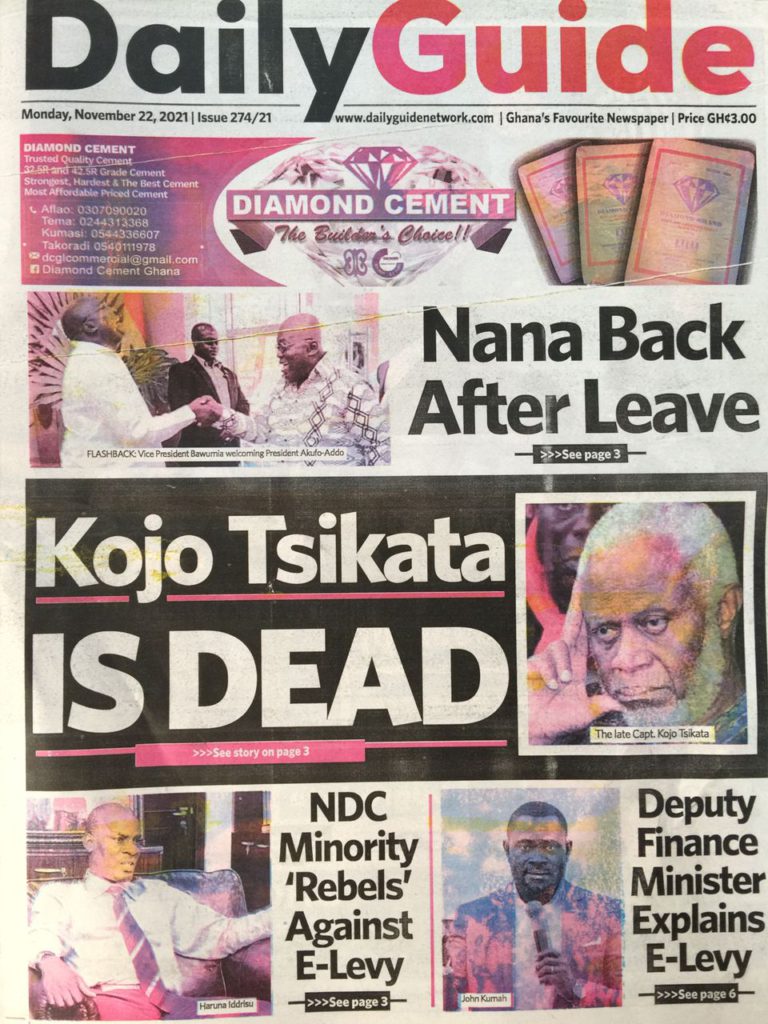 Today's front pages: Monday, November 22, 2021 Today's front pages: Monday, November 22, 2021