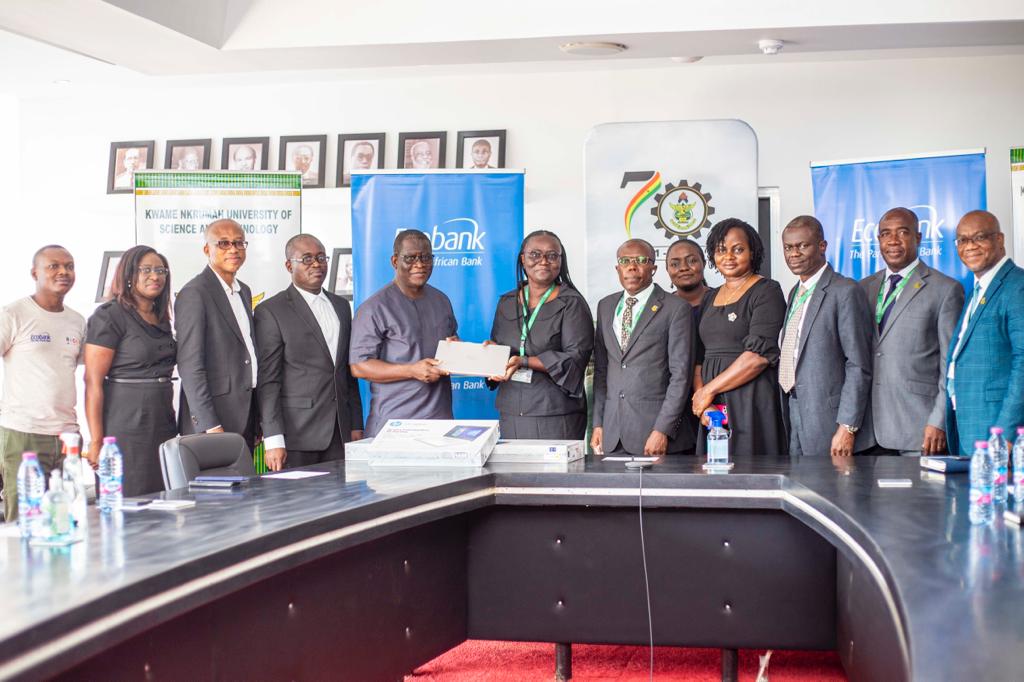 Ecobank donates 100 laptops to KNUST in support of less privileged students