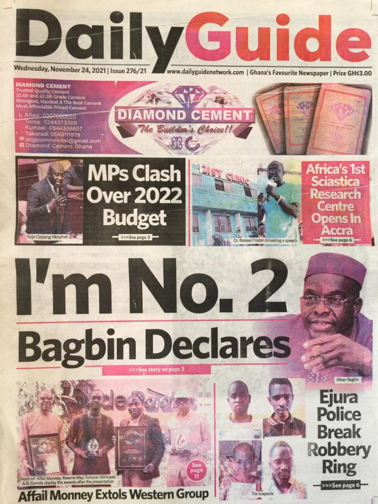 Today's front pages: Wednesday, November 24, 2021 Today's front pages: Wednesday, November 24, 2021