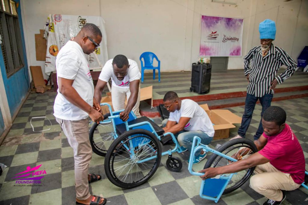 Emefa Foundation donate wheelchairs to persons with disability Emefa Foundation donate wheelchairs to persons with disability