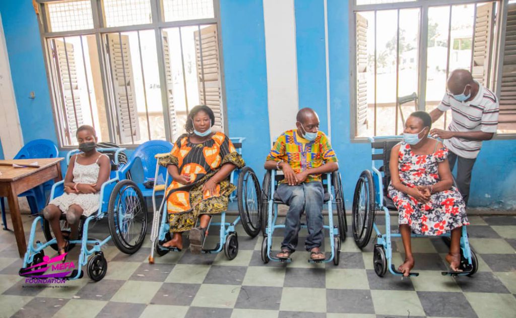 Emefa Foundation donate wheelchairs to persons with disability Emefa Foundation donate wheelchairs to persons with disability