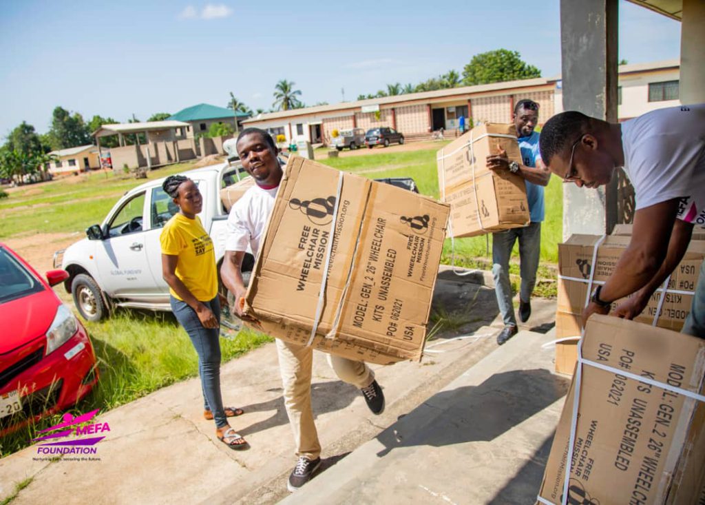 Emefa Foundation donate wheelchairs to persons with disability Emefa Foundation donate wheelchairs to persons with disability