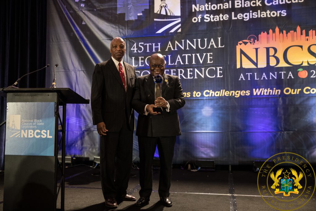 Akufo-Addo receives 'International Nation Builders Award' from black US legislators