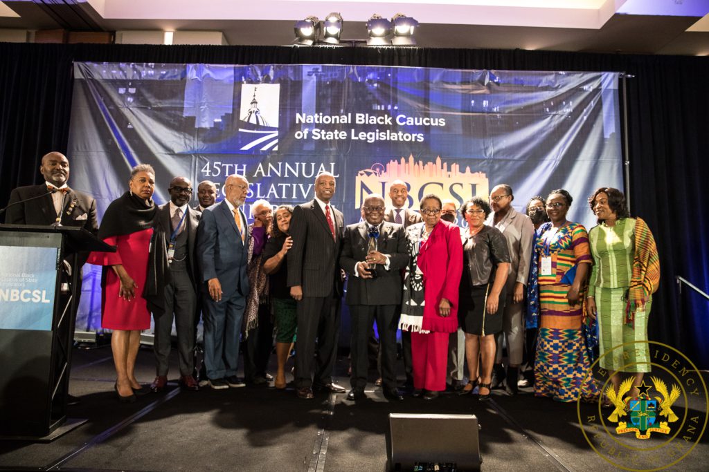Akufo-Addo receives 'International Nation Builders Award' from black US legislators