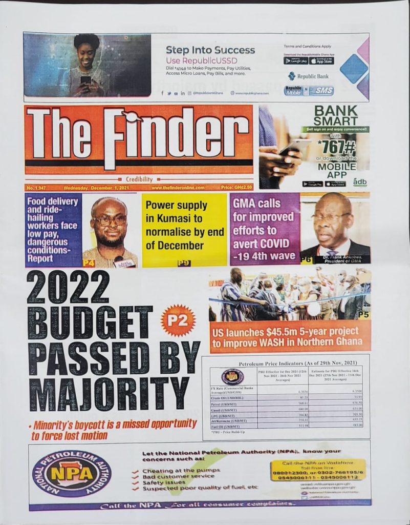 Today's front pages: Wednesday, December 1, 2021 Today's front pages: Wednesday, December 1, 2021