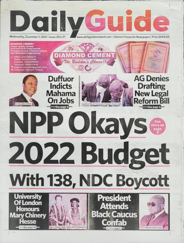 Today's front pages: Wednesday, December 1, 2021 Today's front pages: Wednesday, December 1, 2021