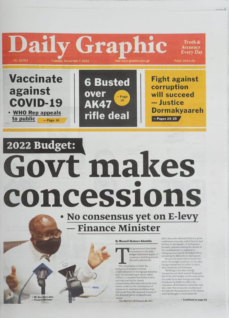 Today's frontpages: Tuesday, December 7, 2021 Today's frontpages: Tuesday, December 7, 2021
