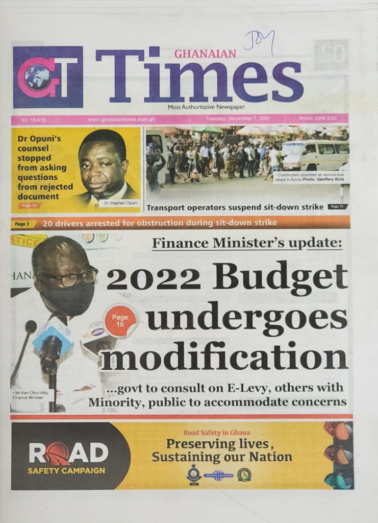 Today's frontpages: Tuesday, December 7, 2021 Today's frontpages: Tuesday, December 7, 2021