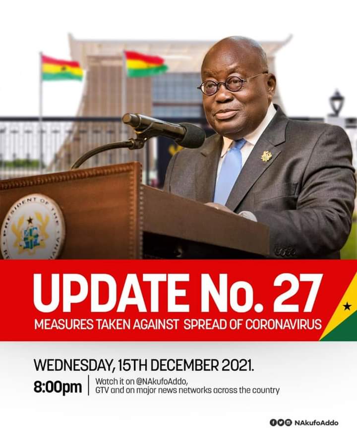 Akufo-Addo to address nation tonight on measures taken against Covid-19