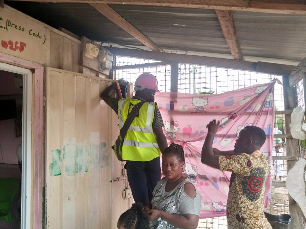 Armed police provide security as ECG performs duties in Krobo area Armed police provide security as ECG performs duties in Krobo area