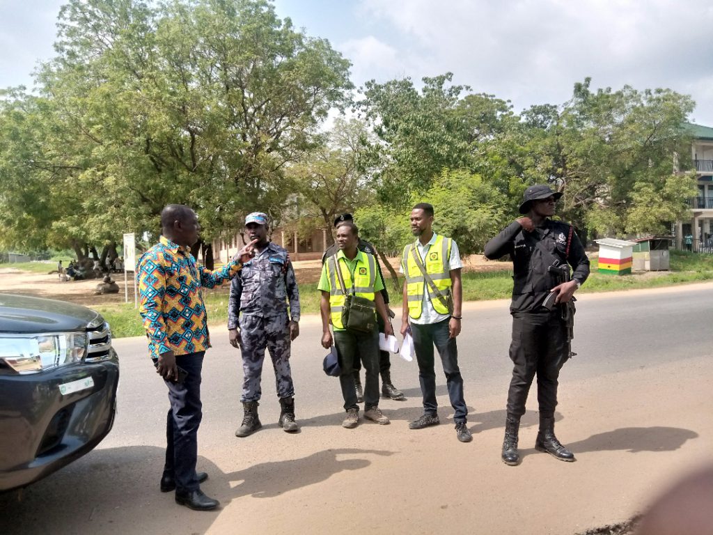 Armed police provide security as ECG performs duties in Krobo area