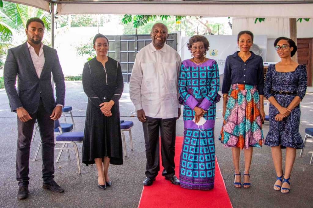 Former Ivorian President, Laurent Gbagbo pays tribute to Rawlings