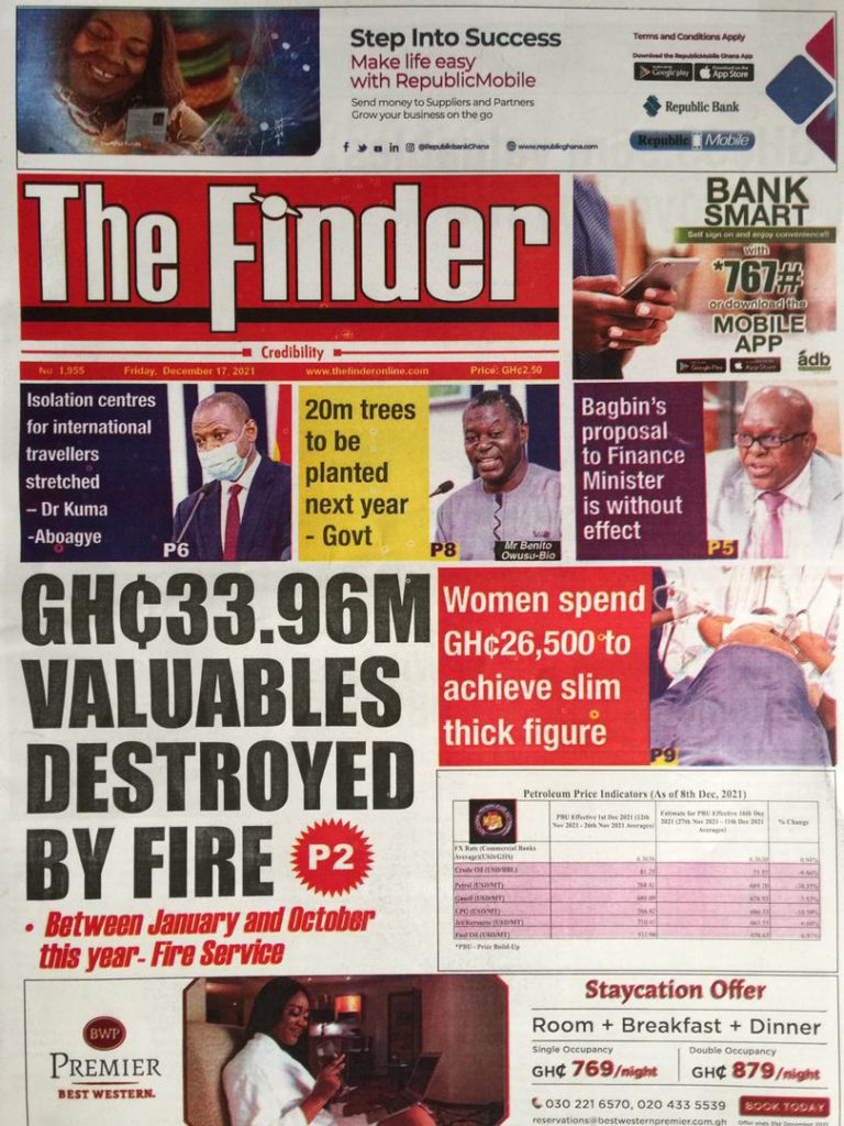 Today's front pages: Friday, December 17, 2021 Today's front pages: Friday, December 17, 2021