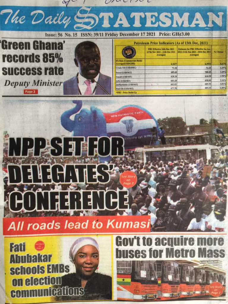 Today's front pages: Friday, December 17, 2021 Today's front pages: Friday, December 17, 2021