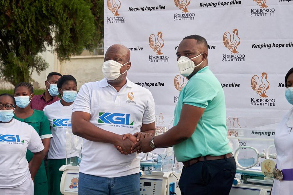 KGL Foundation and Kokrokoo charities donate more incubators to Kyebi Government Hospital