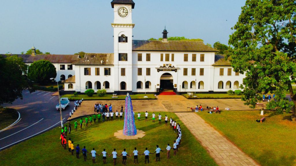 Recycle Up Ghana supports Achimota School with Mckingtorch Christmas tree