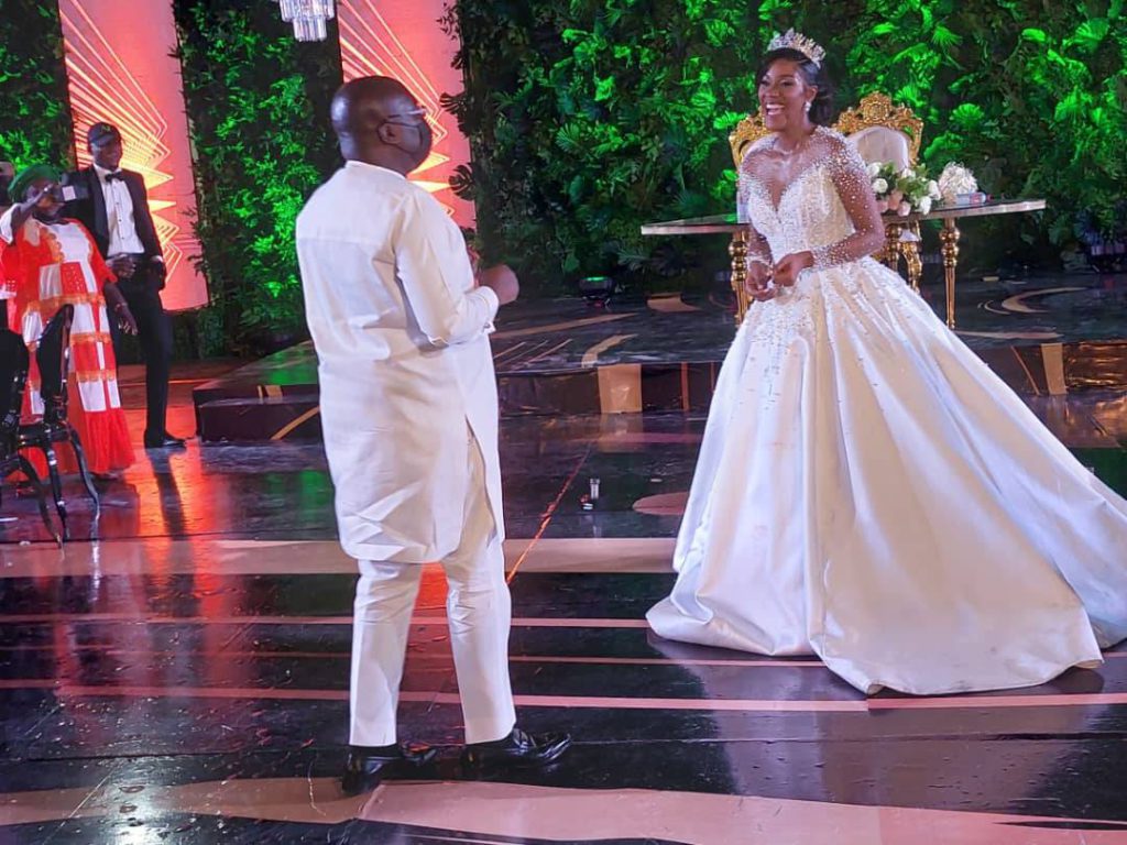 White wedding of Hawa Koomson’s son in pictures