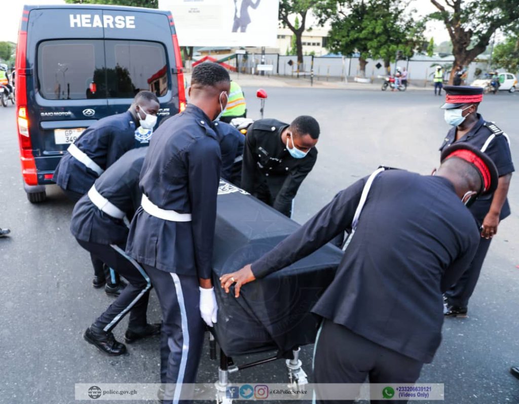 Photos: Police holds guard of honour for officer slain in Bono Region