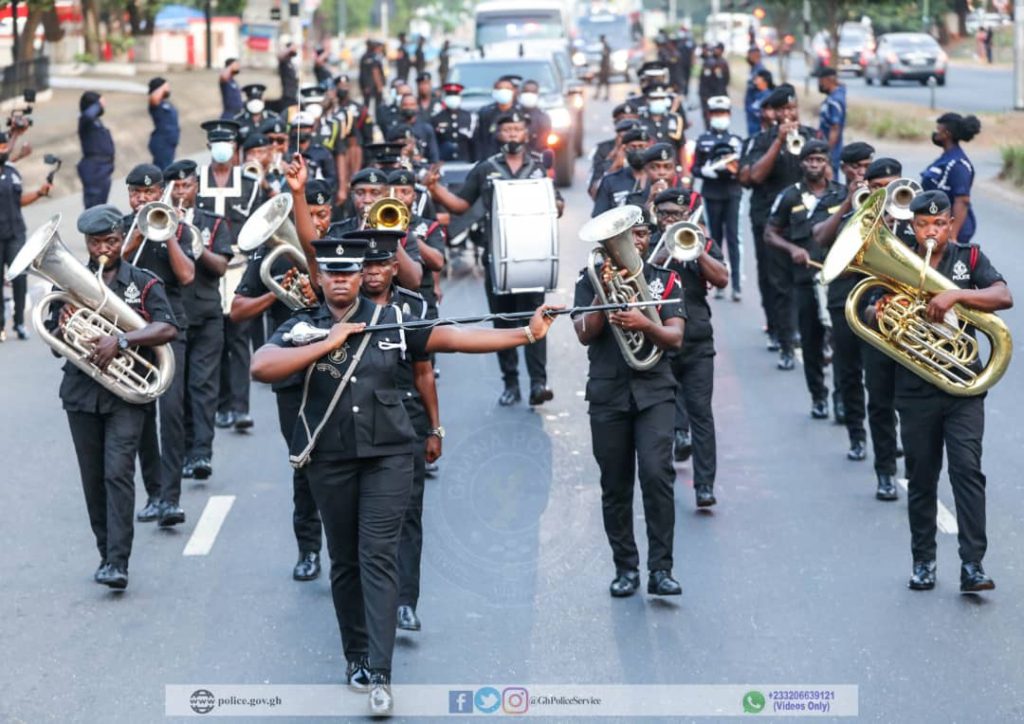 Photos: Police holds guard of honour for officer slain in Bono Region