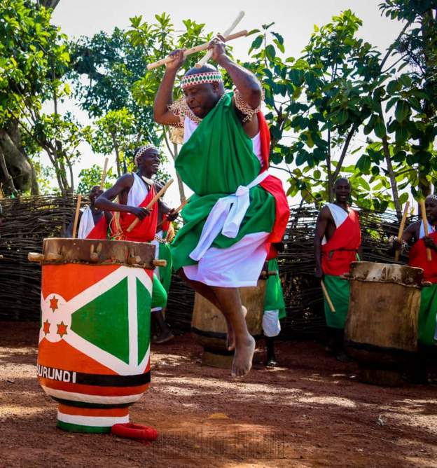 Burundi President shows off his drumming skills